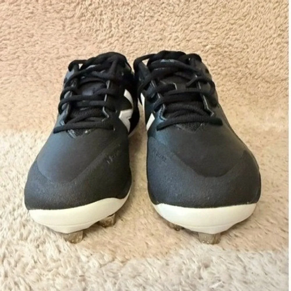 New Balance Fuse v1 Womens 5.5 D Wide Metal Softball Cleats Black White SMFUSEK1